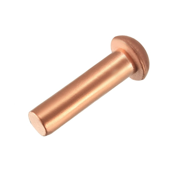 3/16 X 1/2 Flat Head Brass Rivets; 100 PCS Box 3/16 X 1/2 Flat Head Brass Rivets; 100 PCS Box